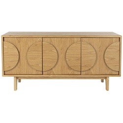 Sideboard GROOVE mit 3 Türen und Eichennfurnier von Zuiver - Natur