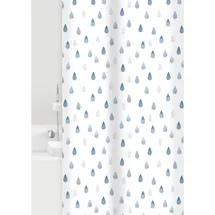 GRUND Duschvorhang Drops 180 x 200 cm blau, weiß