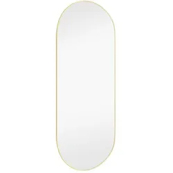 Badezimmerspiegel Wandspiegel Flurspiegel oval Rahmen gold Dekospiegel H 70cm