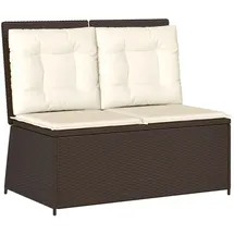 vidaXL Gartenbank 1-tlg 110 x 60 x 75 cm Braun