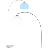 GLOBO Led Bogen Stehlampe höhenverstellbar Bogenleuchte weiß dimmbar Sockel