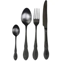 Chic Antique Besteck mit Dekor 4er Set, L23 cm antik schwarz