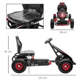 Homcom Gokart Tretauto Rot (HOMCOM)