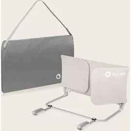lionelo Lora XL Tragbares Bettschutzgitter für Kinder, Neigungsverstellung bis 180°, klappbares Schutzgitter für Bett, 45 cm – 150 cm, StandSafe-Sicherung, Schutz gegen Herausfallen