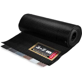 Kadax Balkonverkleidung 90 x 500 cm Schwarz Rattan