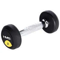 HMS Rundhantel mit gummiummantelung HMS HG PRO schwarz|grau|gelb 2kg