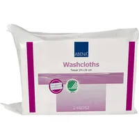 Abena Einmal-Waschlappen, Papier 6-lagig, 19x25 cm, Weiß, 125 Stück)