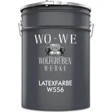 WO-WE Latexfarbe Innenweiß Abwaschbare Wandfarbe Wohnraumfarbe Küchenwandfarbe Seidenmatt W556 Weiß - 20L