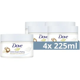 Dove Creme-Dusch-Peeling Macadamia & Reismilch Peeling 4 x 225 ml
