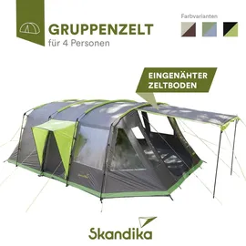 Skandika Tunnelzelt Nordland 4 Grau/Rot