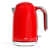 LIVOO Retro Wasserkocher rot