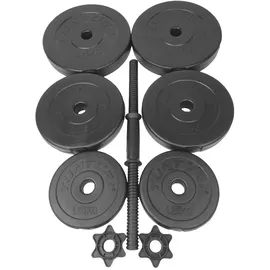 Tunturi Vinyl Kurzhantel-Set 28 kg schwarz/grau