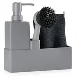 ZONE Denmark 15241 Handgeschirrspülzubehör Geschirrspülset mit Putzlappen grey