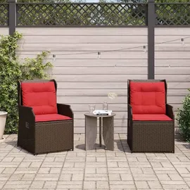 vidaXL Gartenbank 2 pcs 220 x 0 x 0 cm Braun