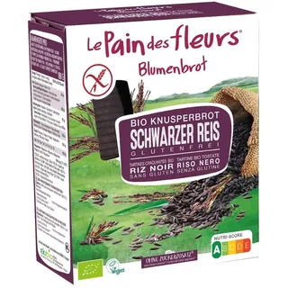 Blumenbrot Knusperbrot Schwarzer Reis bio