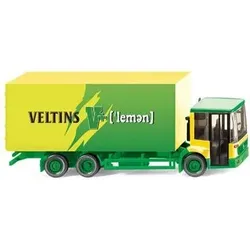 WIKING 056140 1:87 Getränkekoffer-LKW (MB Econic) Veltins V+(lemon)