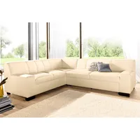 DOMO collection Ecksofa »Norma L-Form«, wahlweise mit Bettfunktion, beige