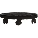 vidaXL Pflanzenroller 30 cm Durchmesser Schwarz