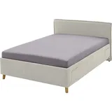Meise Möbel meise.möbel Polsterbett Fun mit Lattenrost Stoff Beige 140 x 200 cm