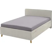Meise Möbel meise.möbel Polsterbett Fun mit Lattenrost Stoff Beige 140 x 200 cm