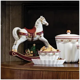 Villeroy & Boch Schaukelpferd XL Winter Collage Rot/Mehrfarbig