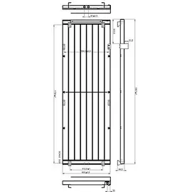 Feuer-Anker Handtuch-Heizkörper Typ Tropea 1800 x 600 mm weiß Mittelventil