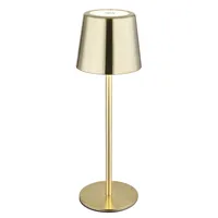 GLOBO Tischlampe Tischleuchte Wohnzimmerlampe messing Touchdimmer Akku LED H