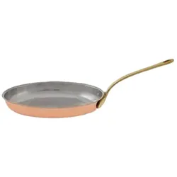 Kleine ovale Kupferpfanne