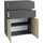 Home Affaire Wisla Midischrank 76 x 98 x 35 cm Schwarz/Grau