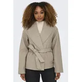 Only Regular Fit Jacke mit Bindegürtel Modell 'AUGUSTA LIFE', Sand Melange, XL