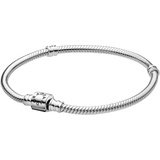 Pandora 598816C00 Silber Damen-Armband Schlangenkette Moments Barrel Clasp, 17 cm