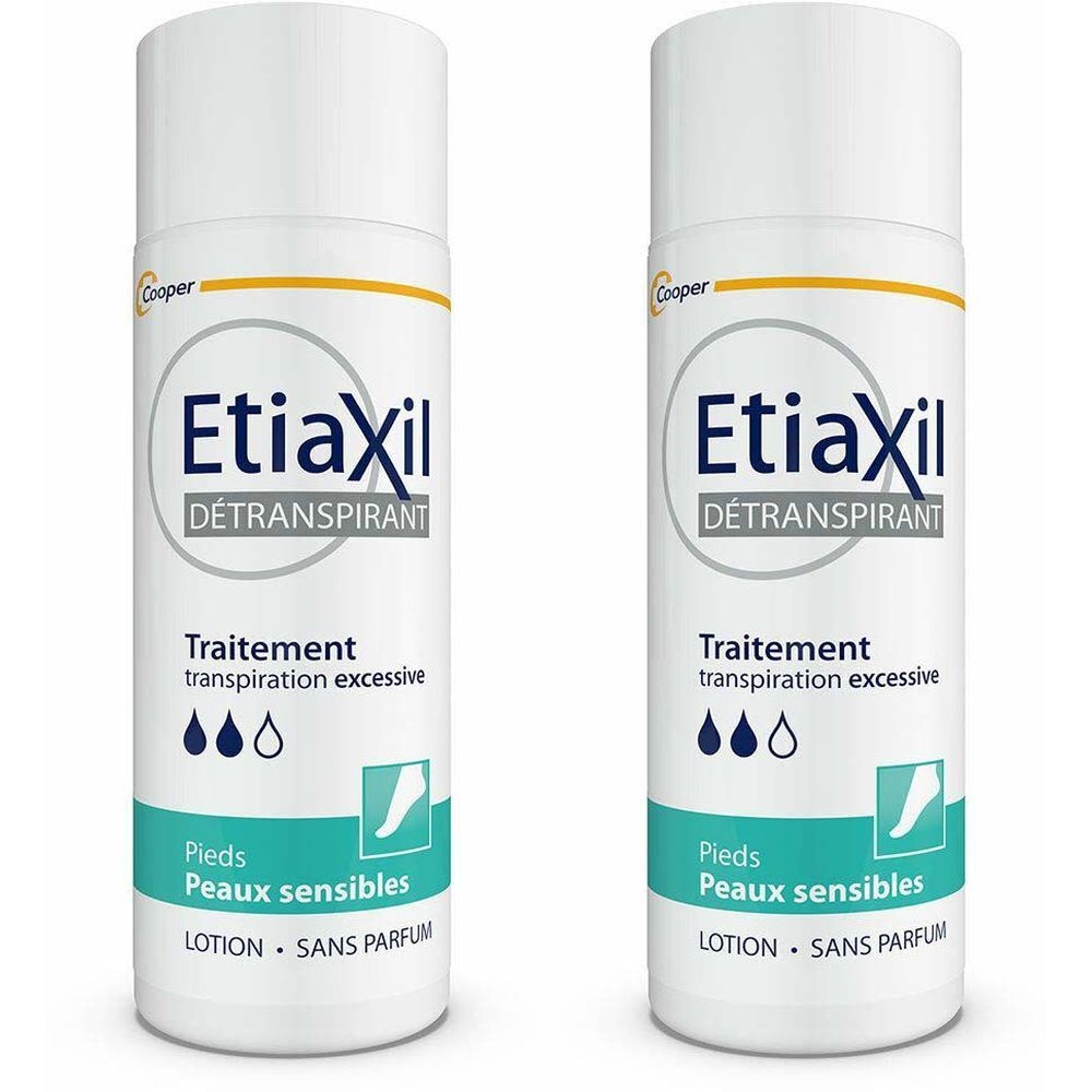 ETIAXIL Détranspirant Pieds Peaux Sensibles 100ml 2x100 ml lotion(s)