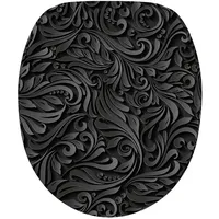 Sanilo WC-Sitz Floral Schwarz
