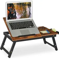 Relaxdays Laptoptisch Dunkelbraun,Schwarz