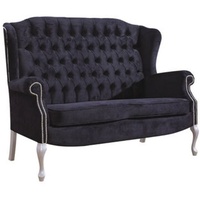 JVmoebel Chesterfield-Sofa, Klassische Chesterfield Zweisitzer 2er Sitzer Sofa Couch Polster blau