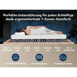 Betten-ABC MaDeRa 7-Zonen-Lattenrost mit Bettkastenfunktion 90 x 200 cm
