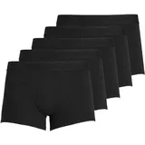 JACK & JONES Tone In Tone Boxershorts 5 Einheiten Black / Detail Black / Black XL