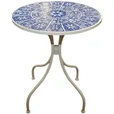 Hti-Living Santorin Metalltisch Ø 60 x 70 cm weiß