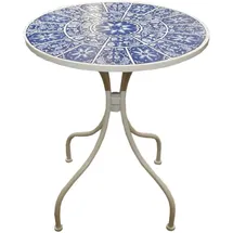 Hti-Living Santorin Metalltisch Ø 60 x 70 cm weiß