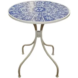 Hti-Living Santorin Metalltisch Ø 60 x 70 cm weiß