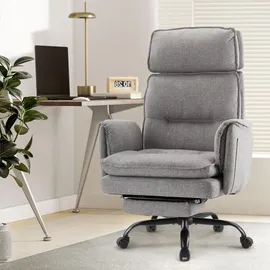 IWMH Chefsessel Kunstleder Grau