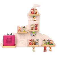tonies Regal Im Zauberschloss, Regal für Toniebox und Figuren, großes Regal in Puderrosa für bis zu 40