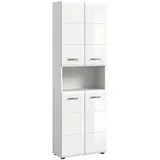 VCM Hochschrank Ice - weiß Hochglanz