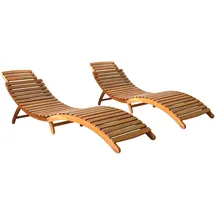 vidaXL Sonnenliege 97 x 60 x 23 cm Braun