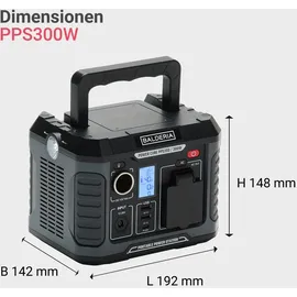 Balderia Power Set - Powerstation 300W, faltbares Solarpanel 60W