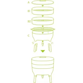 Plastia Urbalive Wurmkomposter elfenbein weiß