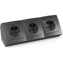 McPower Steckdosenblock Flair 0,15 m Anthrazit 3 St.