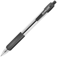 Stanger Kugelschreiber R1.0 Softgrip, Gehäuse transparent Schreibfarbe schwarz