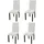 vidaXL Stretch-Stuhlhussen Gerade 4 Stk. Creme