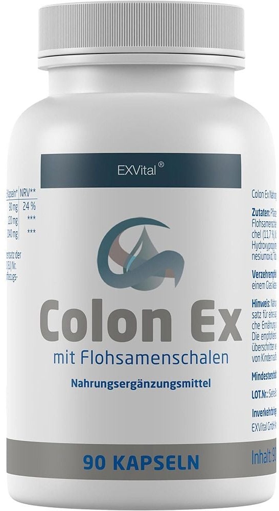 Colon Ex mit Flohsamenschalen und Magnesium von EXVital, 90 Kapseln